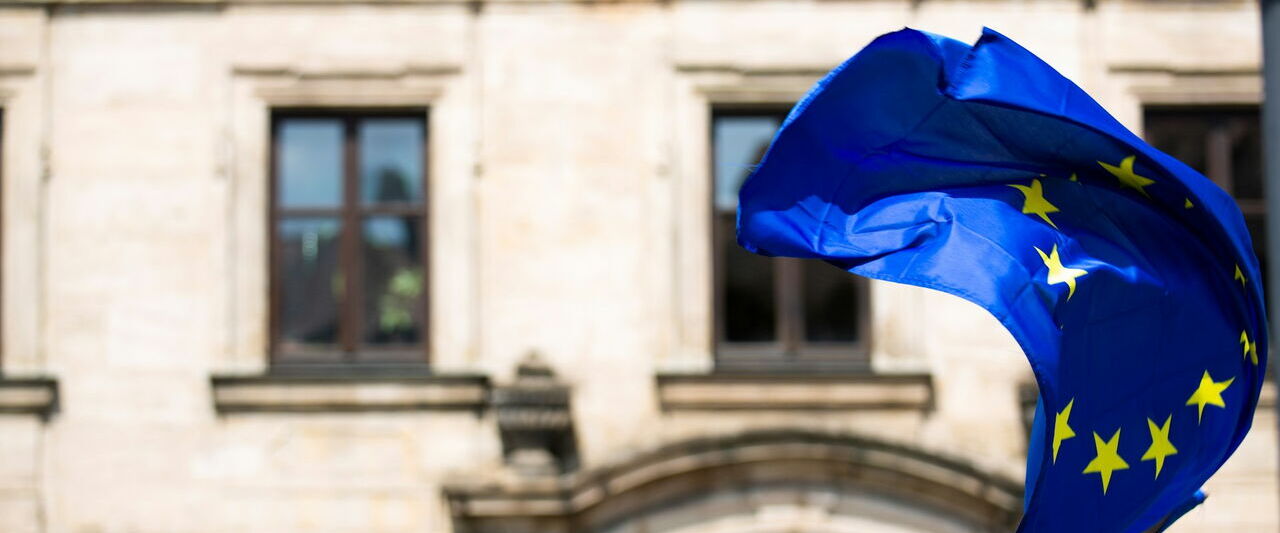 wehende Europaflagge